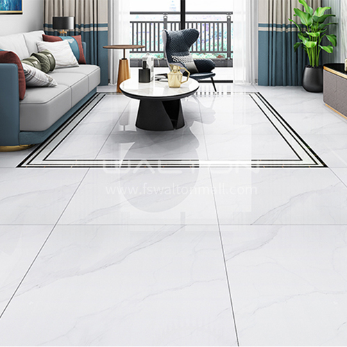 Modern White Diamond Shaped Tiles, White Marble Floor Tiles For Living Room